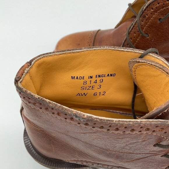 Dr. Martens MIE Granny Brogue Y2K Block Heel Ankle Boots Size UK 3 - Picture 7 of 11